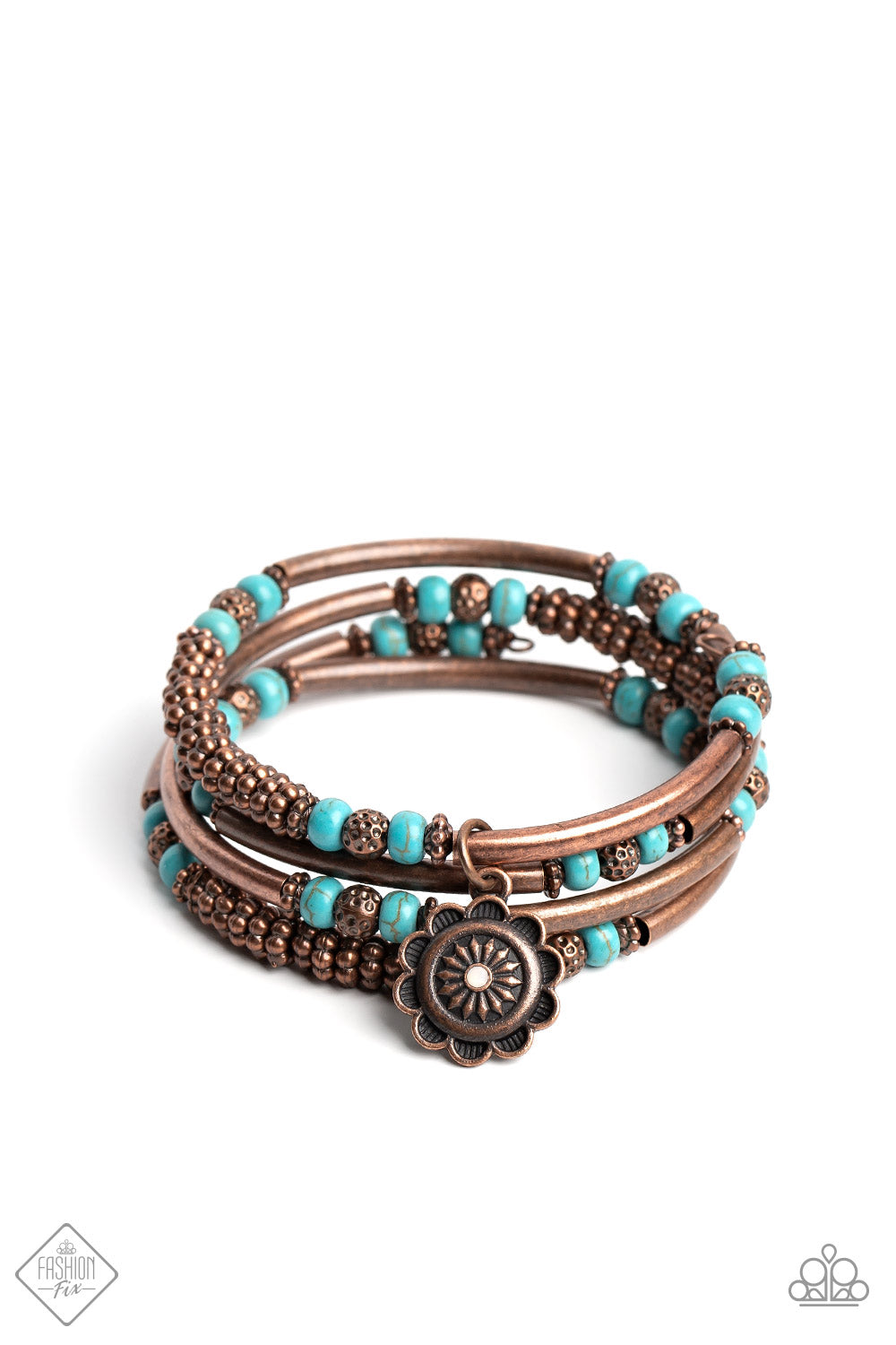 Paparazzi Accessories-Badlands Bunch Copper February's 2023 FF Bracelet