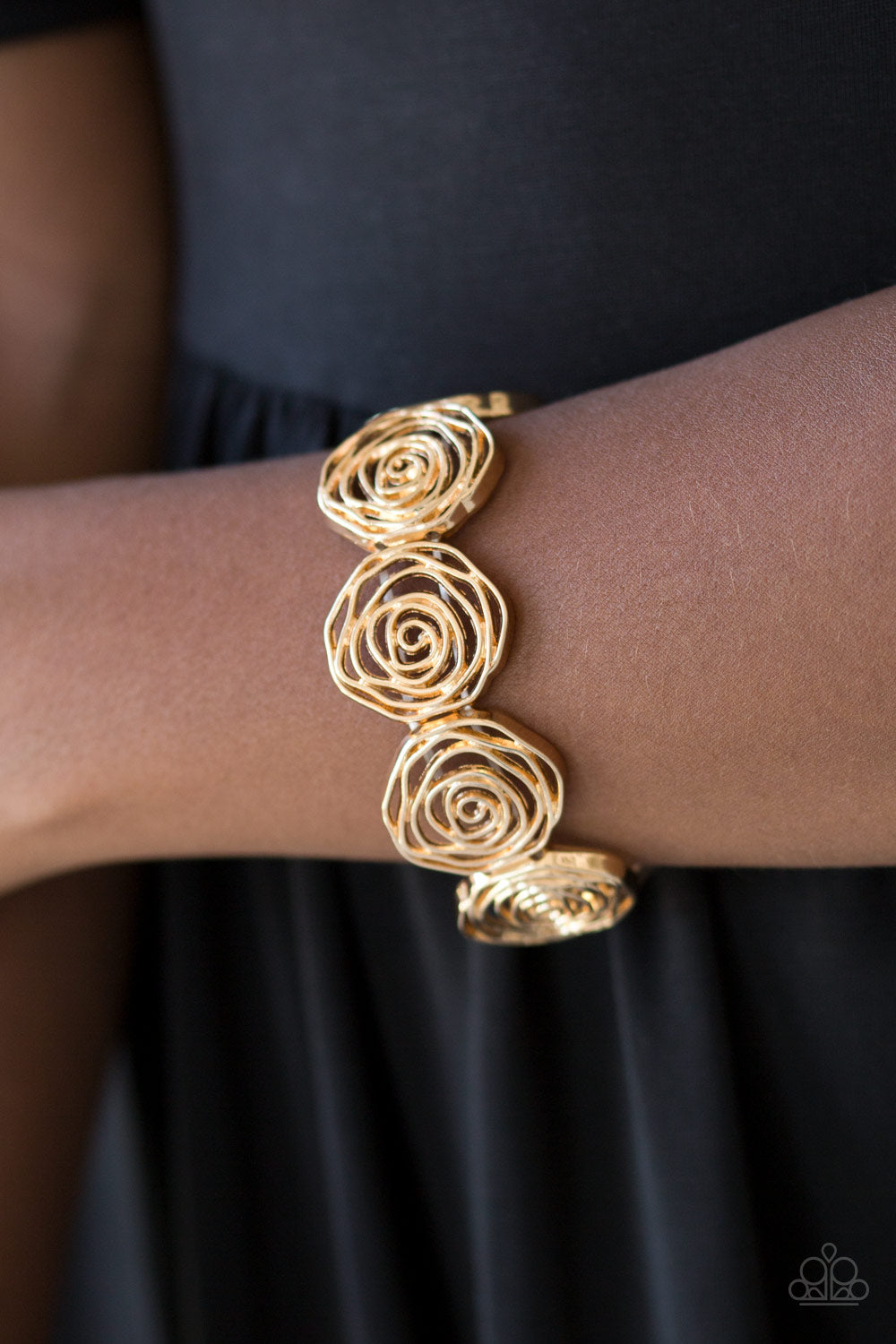 Paparazzi Accessories-Beat Around the ROSEBUSH Gold Bracelet