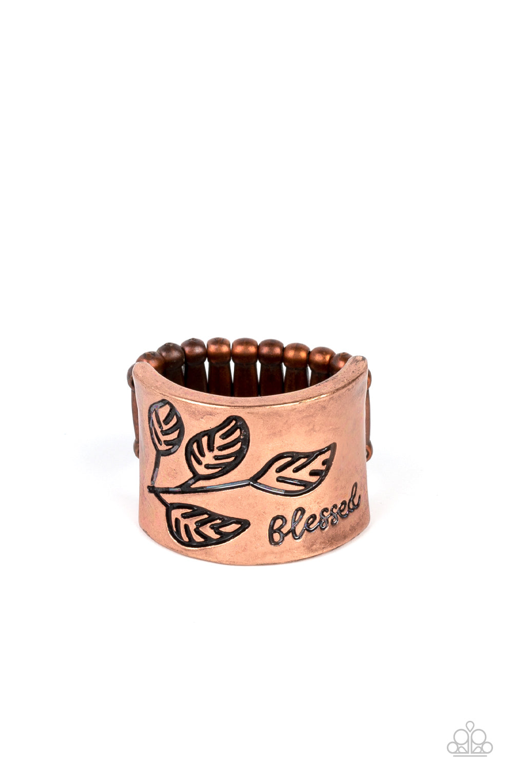 Paparazzi Accessories-Blessed With Bling Copper Inspirational Ring