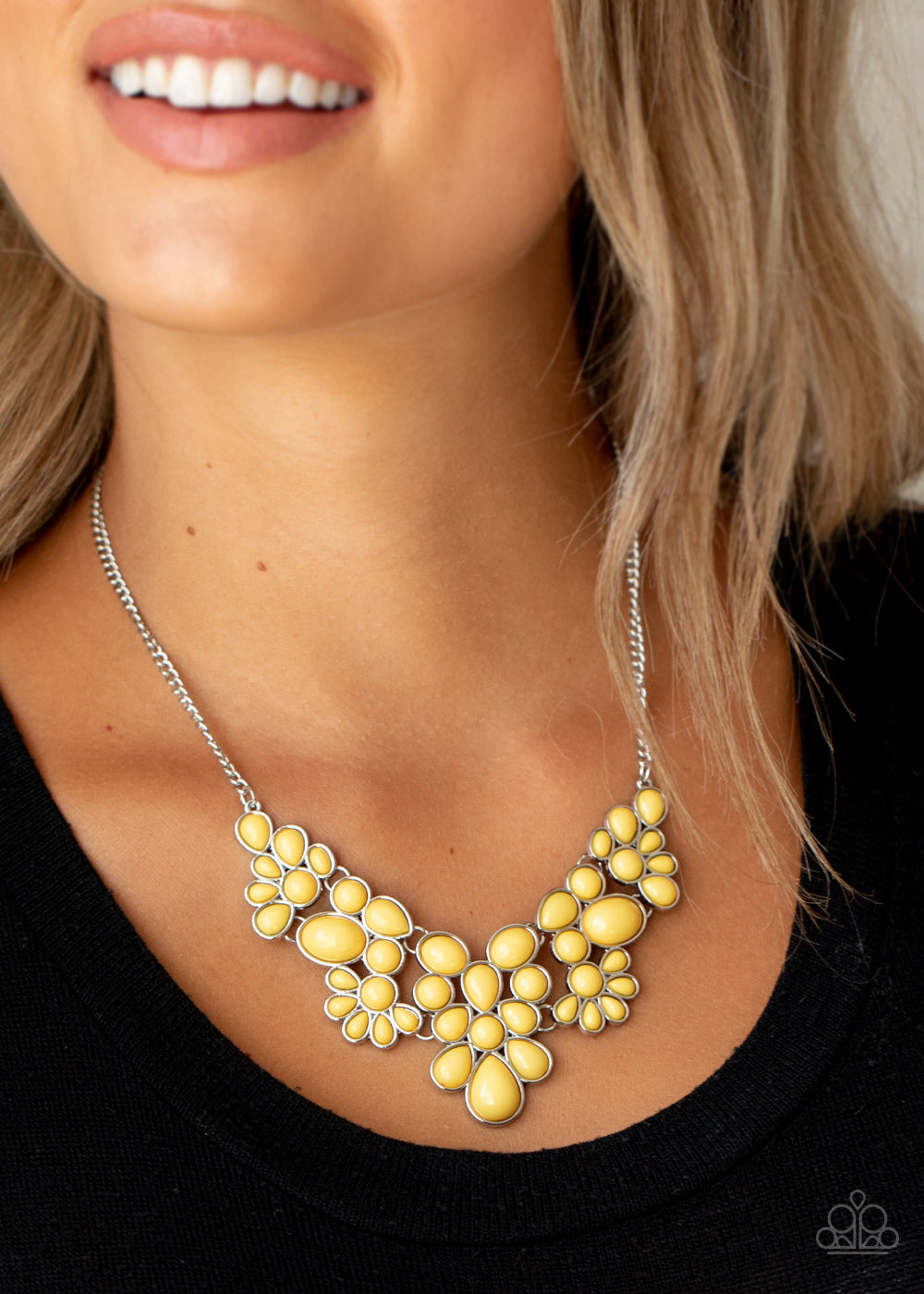 Paparazzi Accessories-Bohemian Banquet Yellow Necklace Set