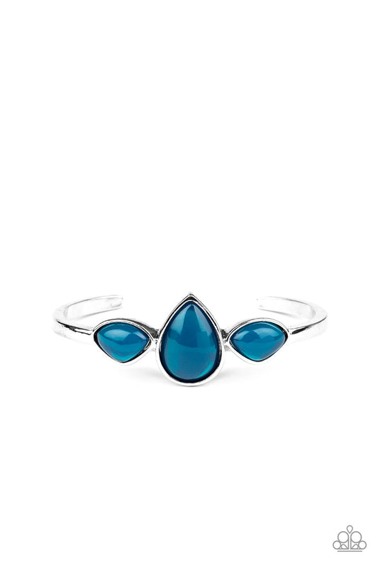 Paparazzi Accessories-Boho Beach Babe Blue Cuff Bracelet