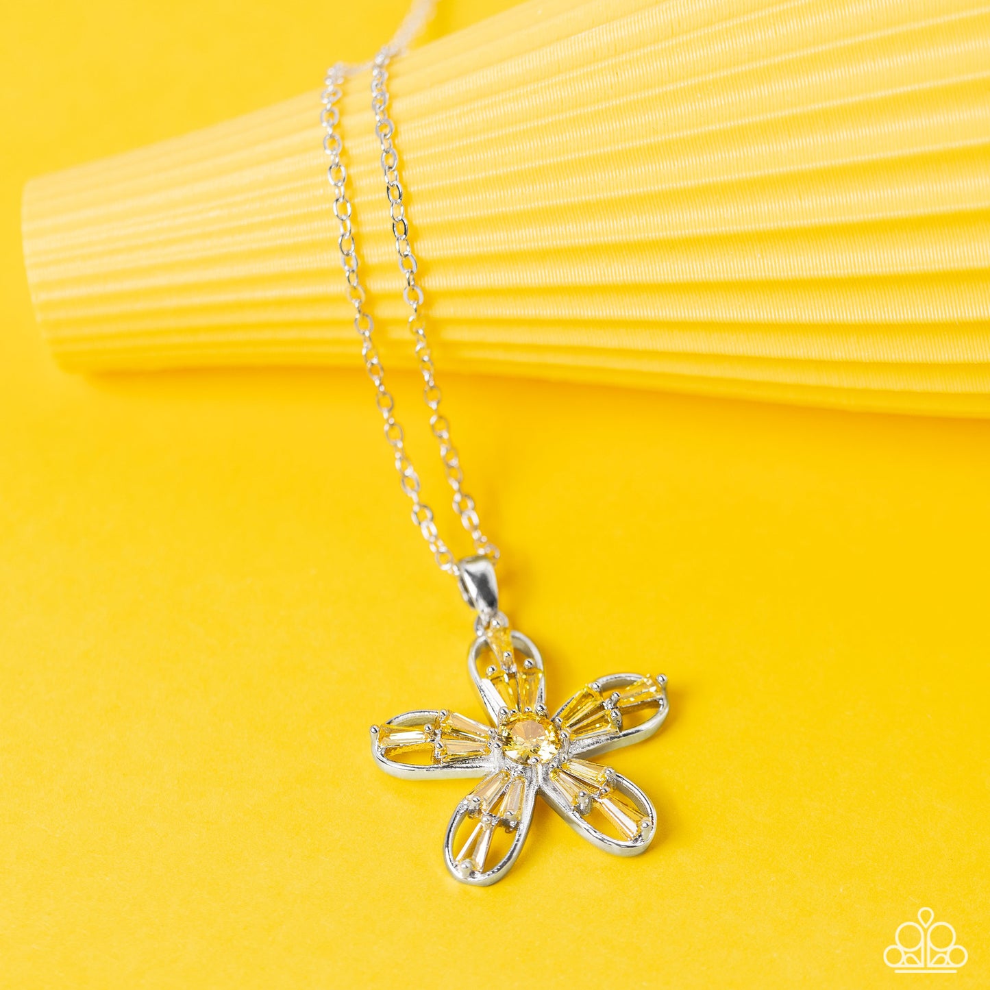 Paparazzi Accessories-Botanical Ballad Yellow Daffodil Necklace Set