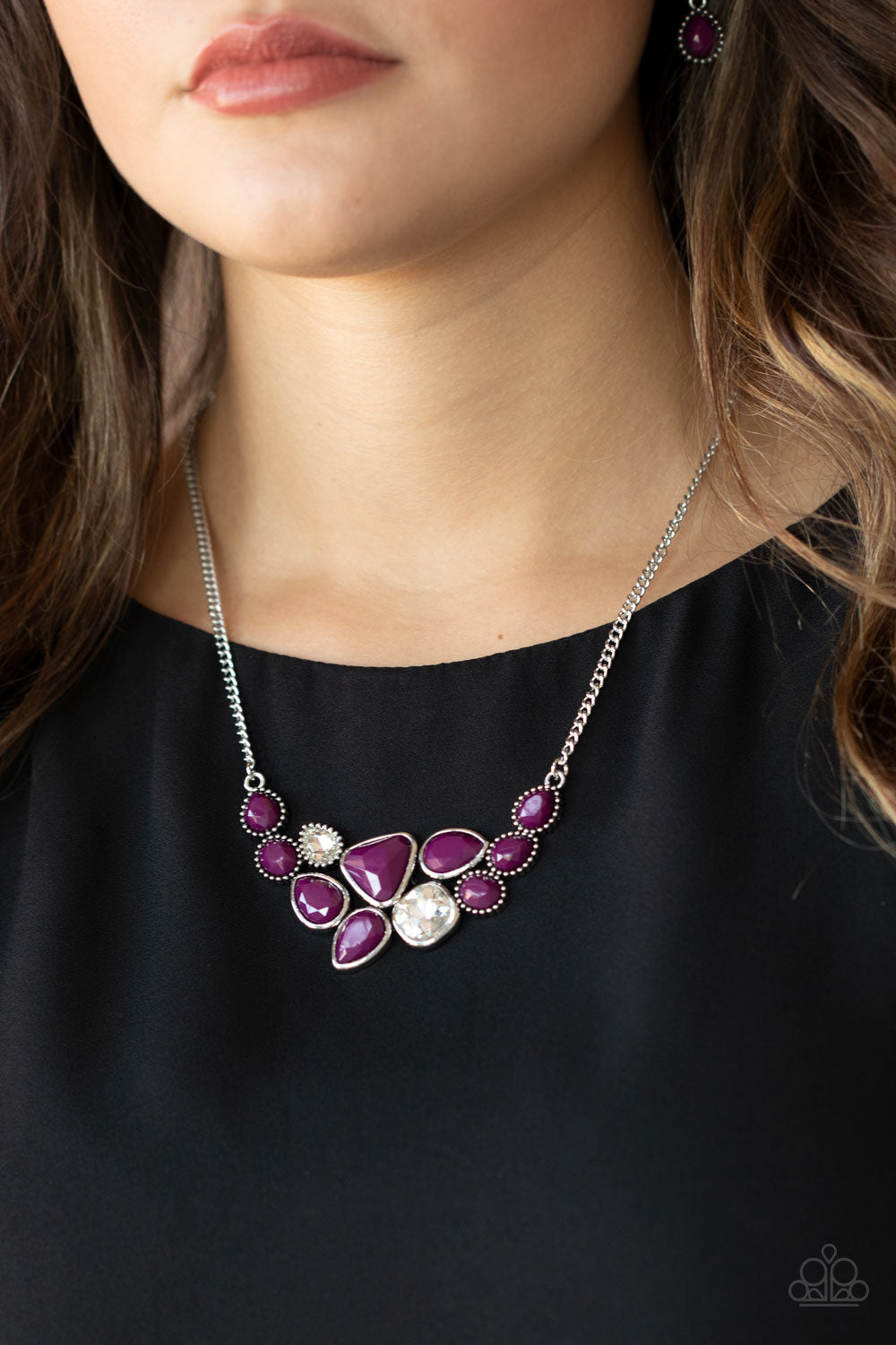 Paparazzi Accessories-Breathtaking Brilliance Purple Necklace Set