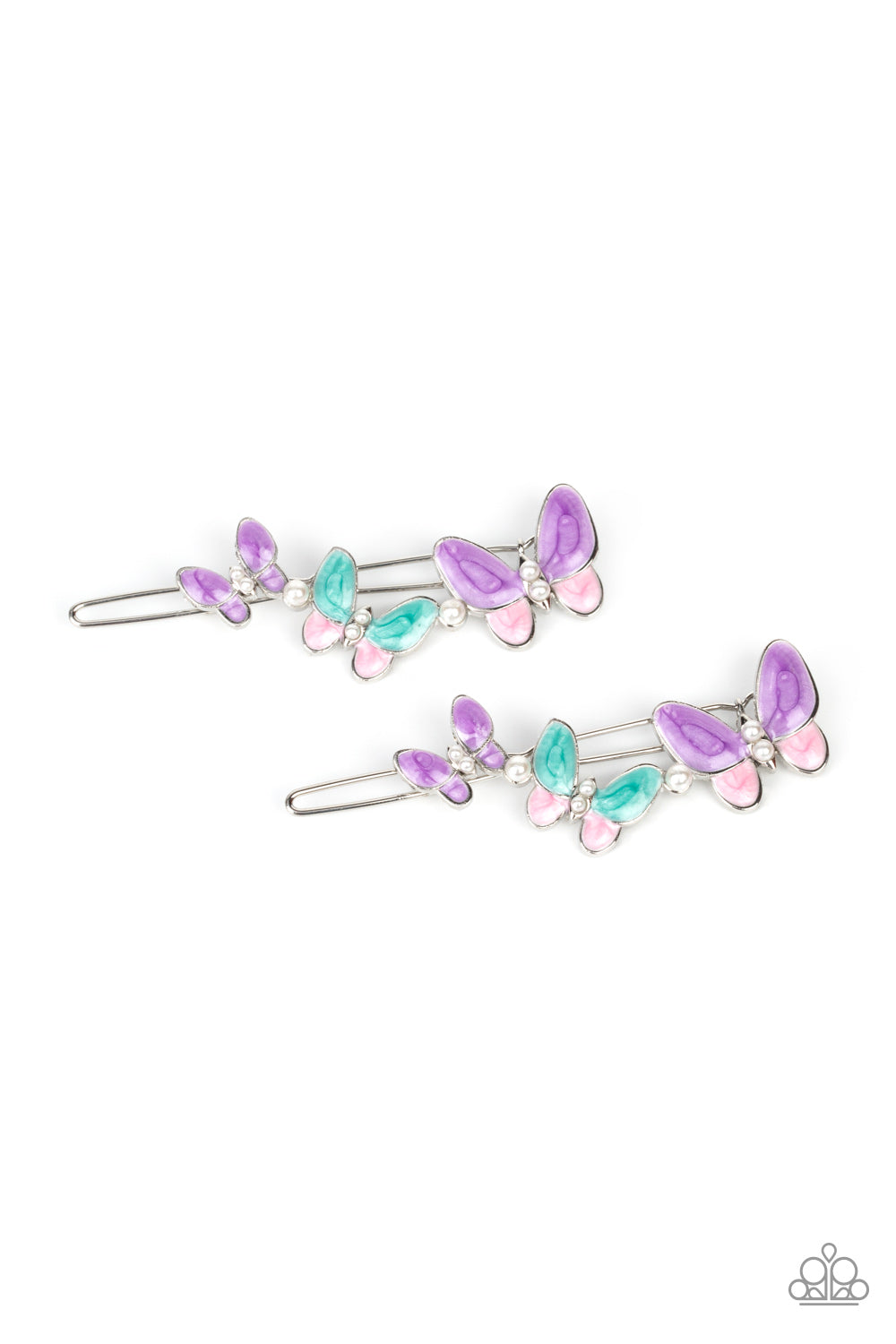 Paparazzi Accessories-Bushels Of Butterflies Multi Hair Clip