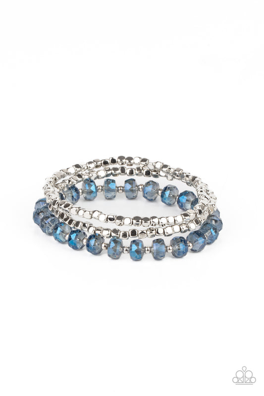 Paparazzi Accessories-Celestial Circus Blue Iridescent Bracelet