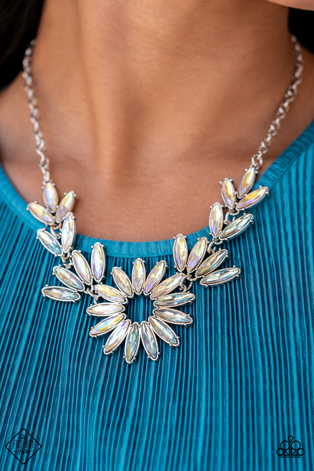 Paparazzi Accessories-Celestial Cruise Multi Iridescent Fashion Fix Necklace Set