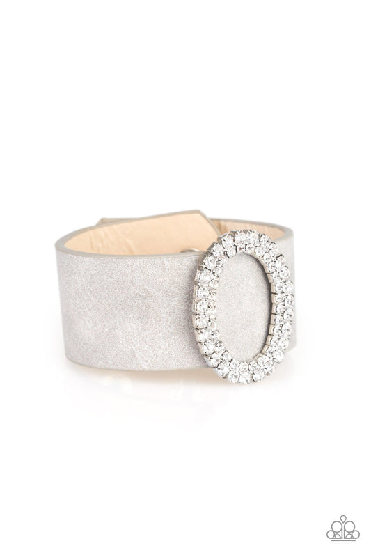 Paparazzi Accessories-Center Stage Starlet Silver Bracelet