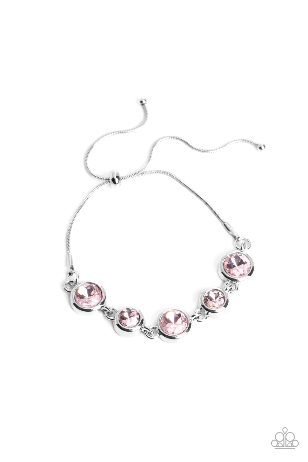 Paparazzi Accessories-Classically Cultivated Pink Round Rhinestone Bracelet