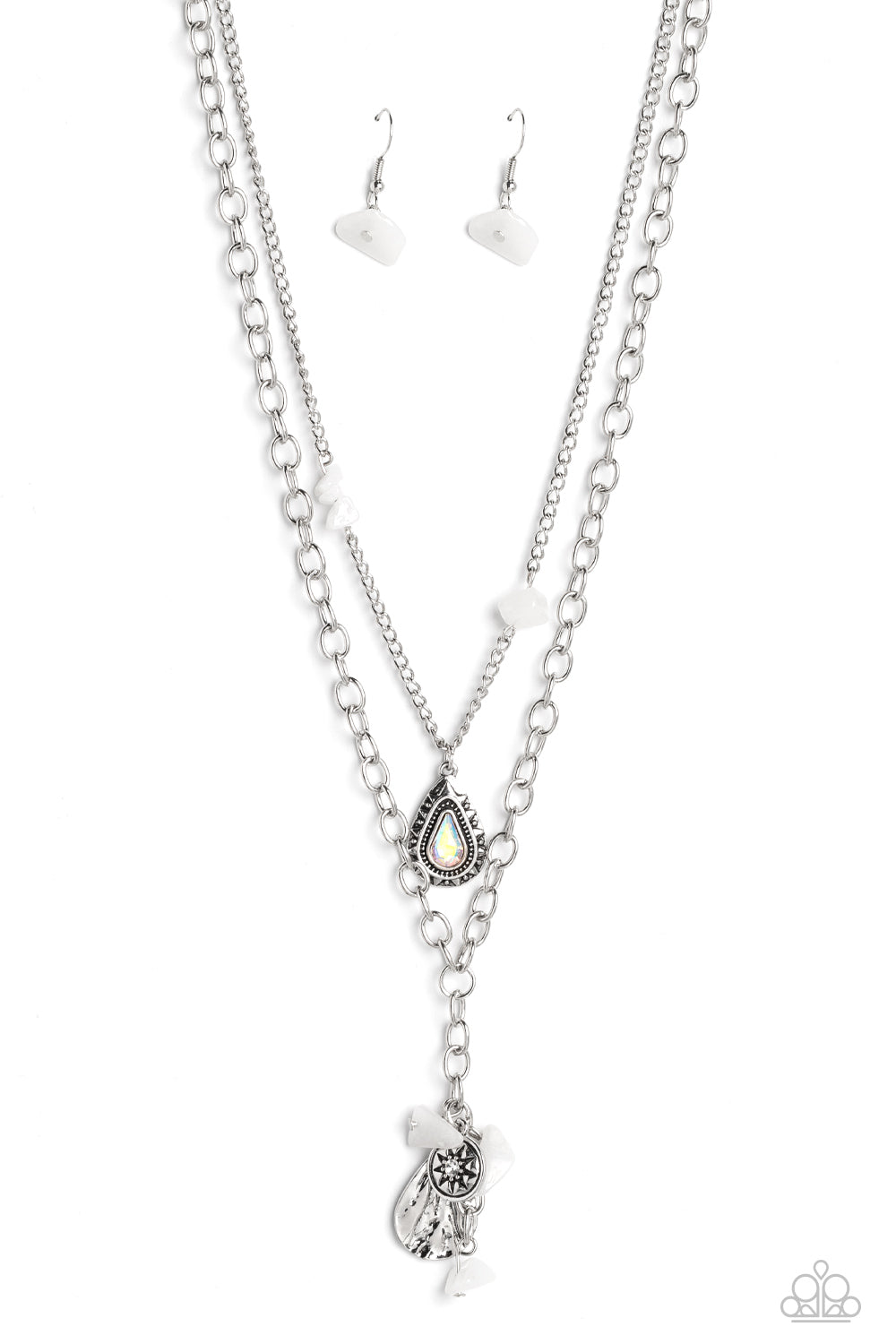 Paparazzi Accessories-Collectors Craftmanship White Stone Necklace Set