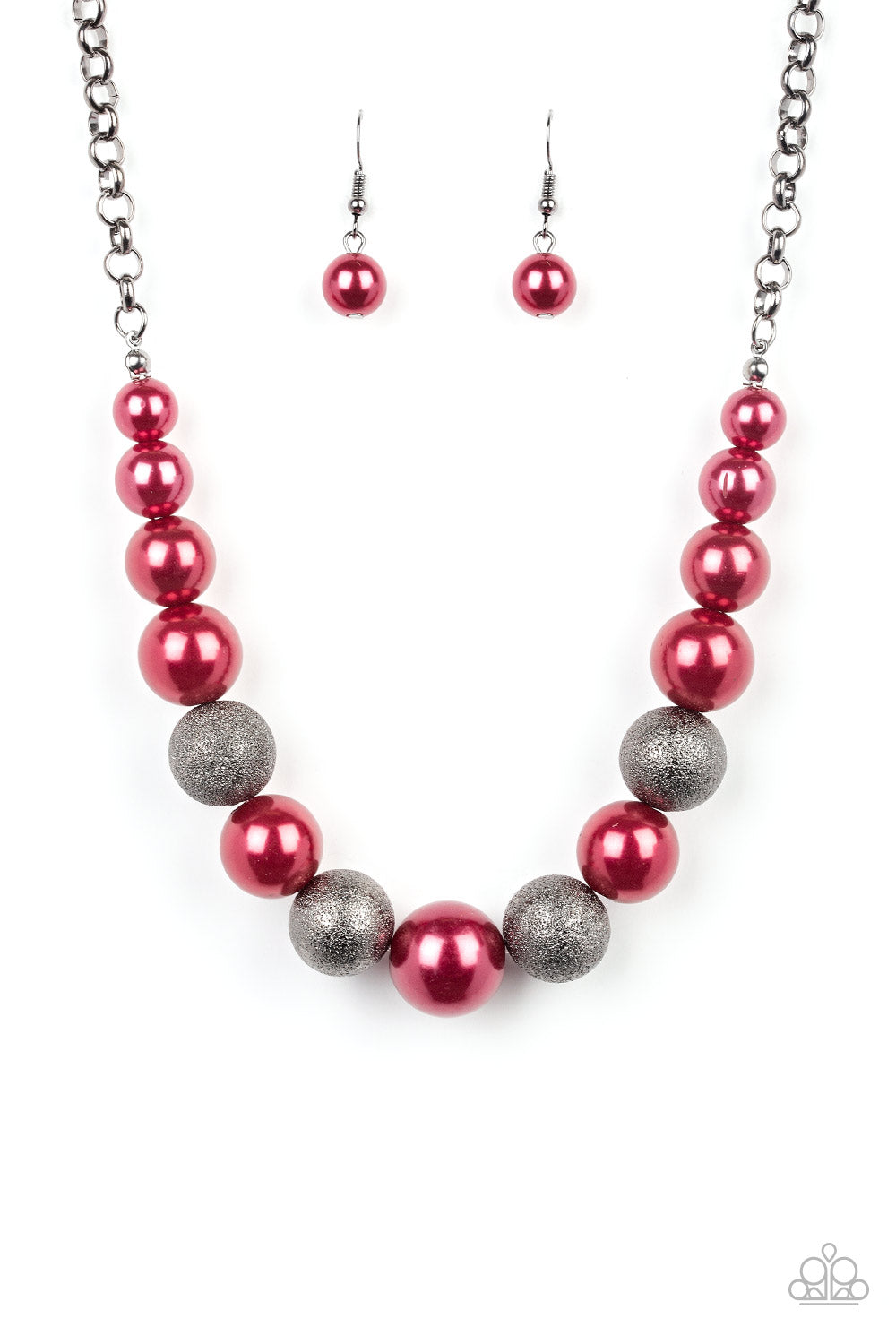 Paparazzi Accessories-Color Me CEO Red Necklace Set