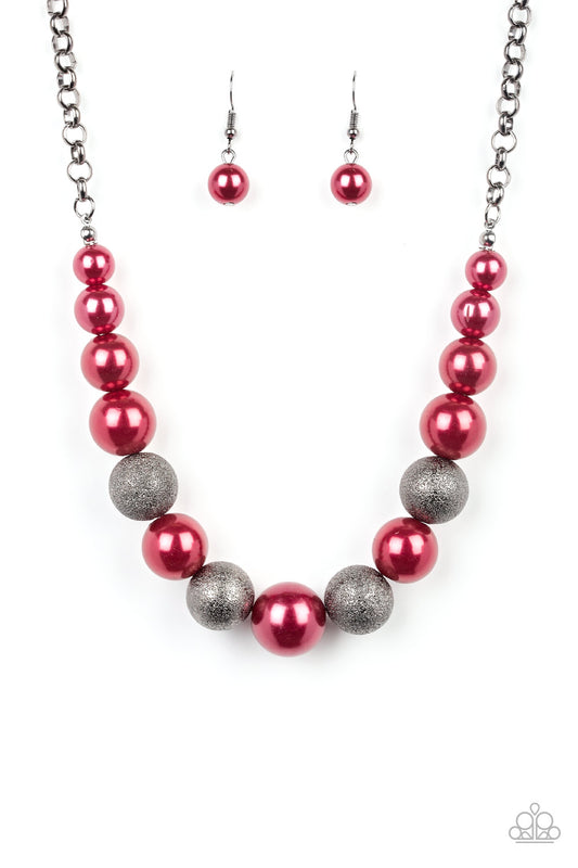 Paparazzi Accessories-Color Me CEO Red Necklace Set