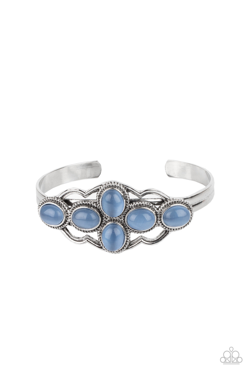 Paparazzi Accessories-Color Me Celestial Blue Cat's Eye Stone Bracelet