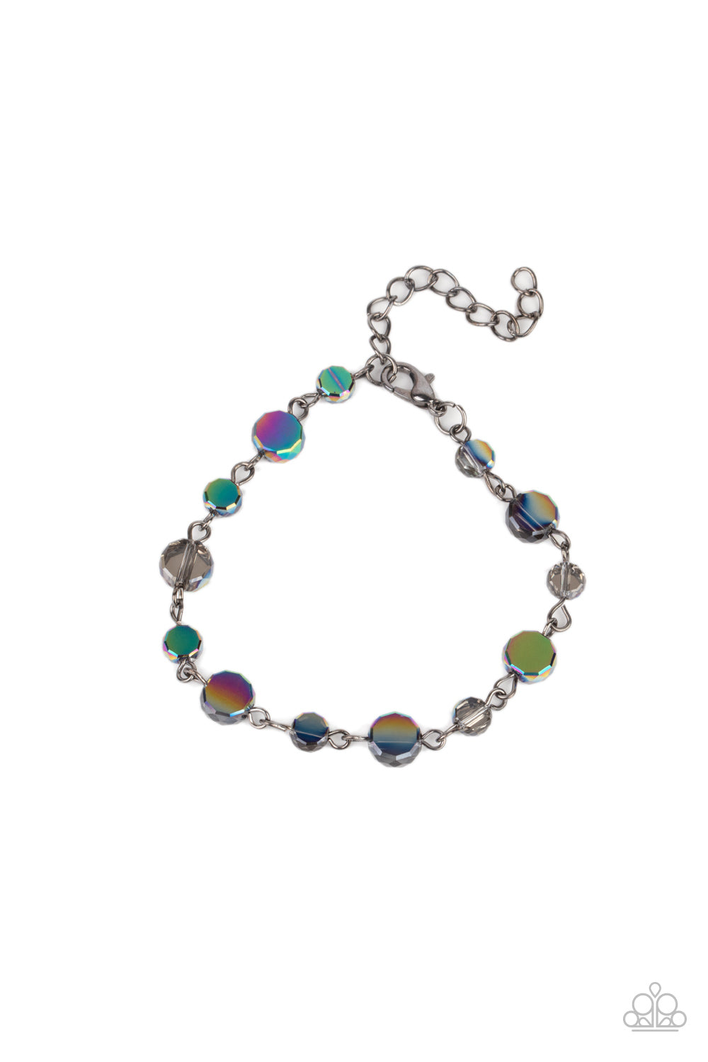Paparazzi Accessories-Colorfully Cosmic Oil Spill Iridescence Bracelet