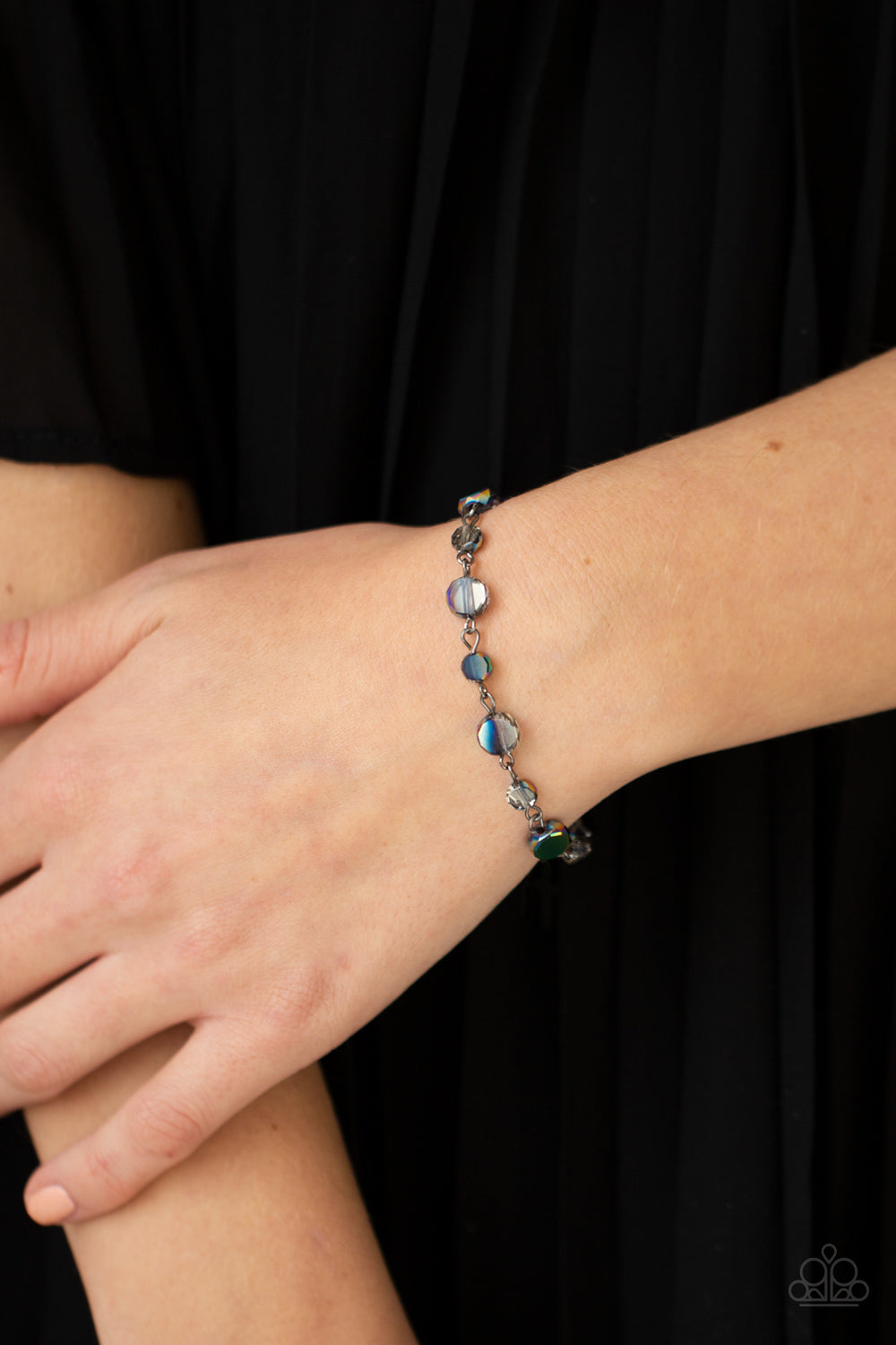 Paparazzi Accessories-Colorfully Cosmic Oil Spill Iridescence Bracelet