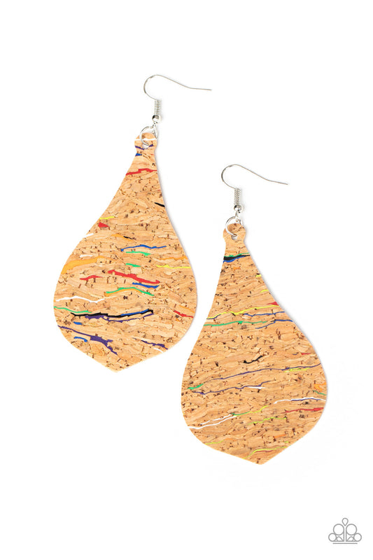 Paparazzi Accessories-Cork Coast Multi Earrings
