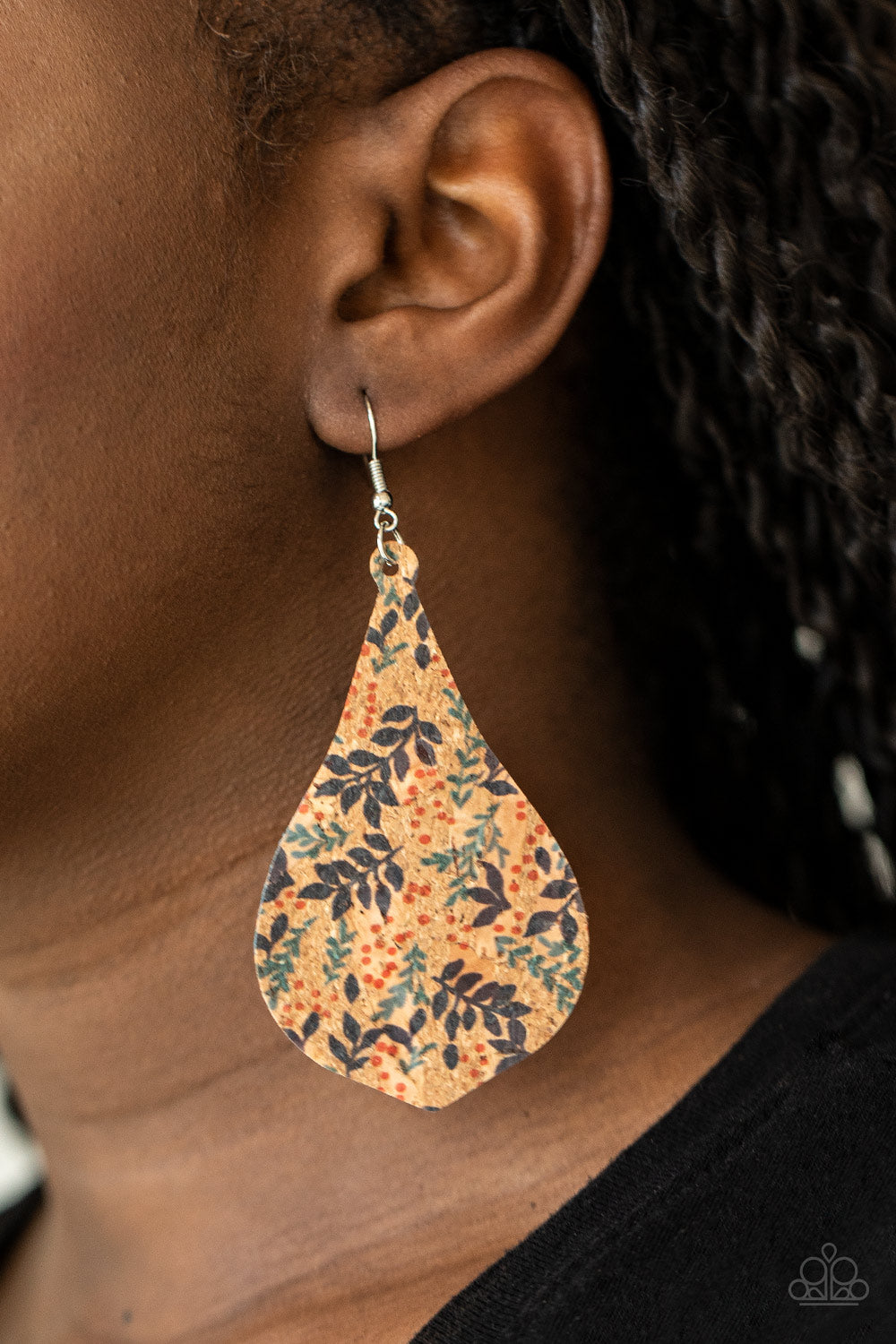 Paparazzi Accessories-Cork Coast Multi Teardrop Earrings