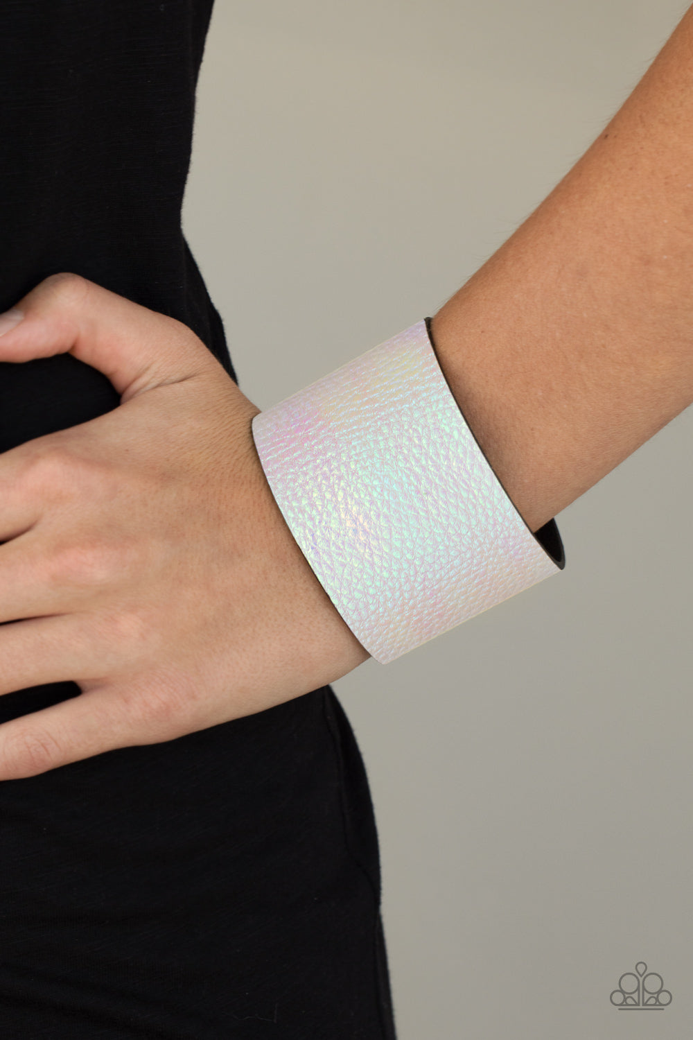 Paparazzi Accessories-Cosmo Cruise White Wrap Bracelet