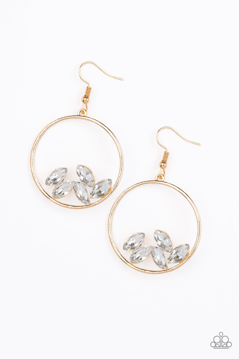 Paparazzi Accessories-Cue The Confetti Gold Earrings