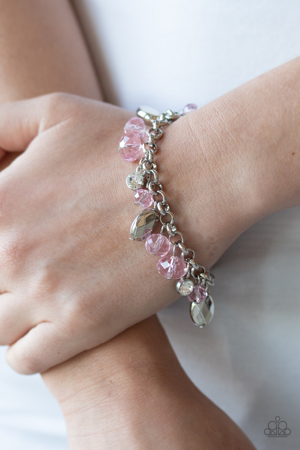 Paparazzi Accessories-Dazing Dazzle Pink Bracelet
