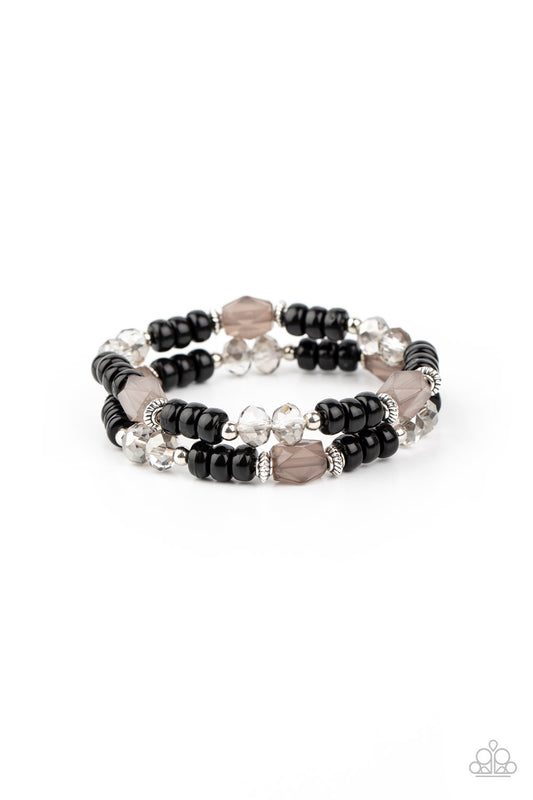 Paparazzi Accessories-Delightfully Dainty Black Bracelet