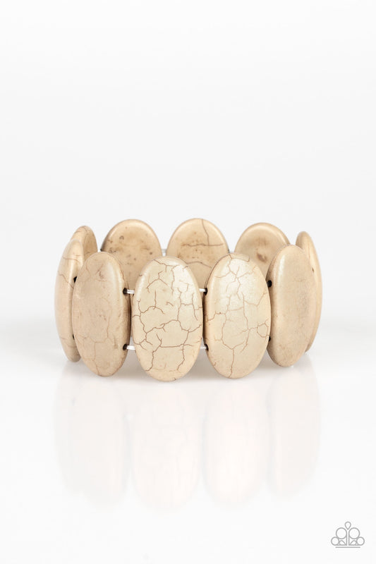 Paparazzi Accessories-Dramatically Nomadic Brown Bracelet