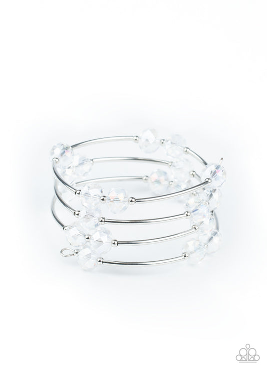 Paparazzi Accessories-Dreamy Demure White Bracelet