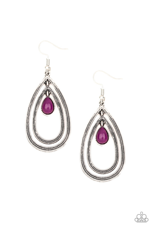 Paparazzi Accessories-Drops of Color Purple Earrings