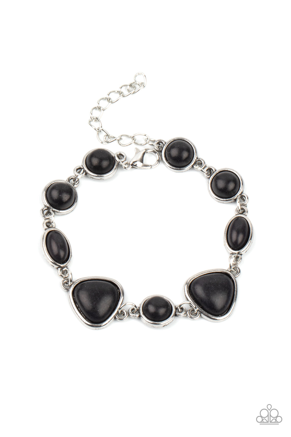 Paparazzi Accessories-Eco-Friendly Fashionista Black Stone Bracelet