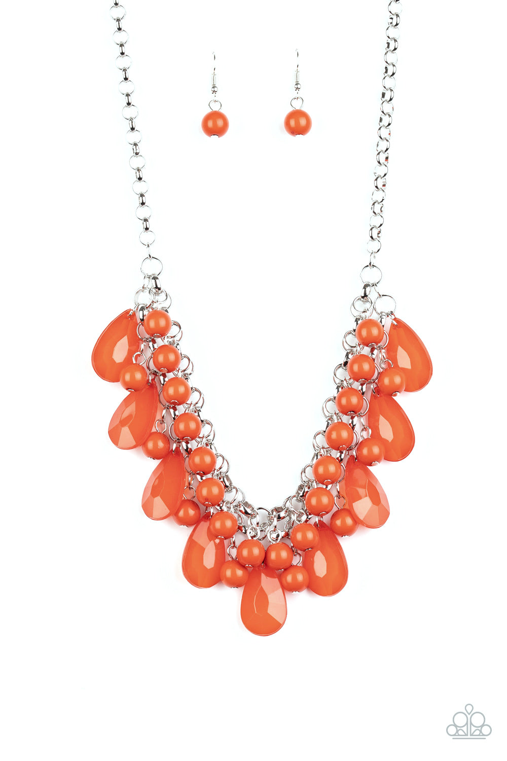 Paparazzi Accessories-Endless Effervescence Orange Necklace Set