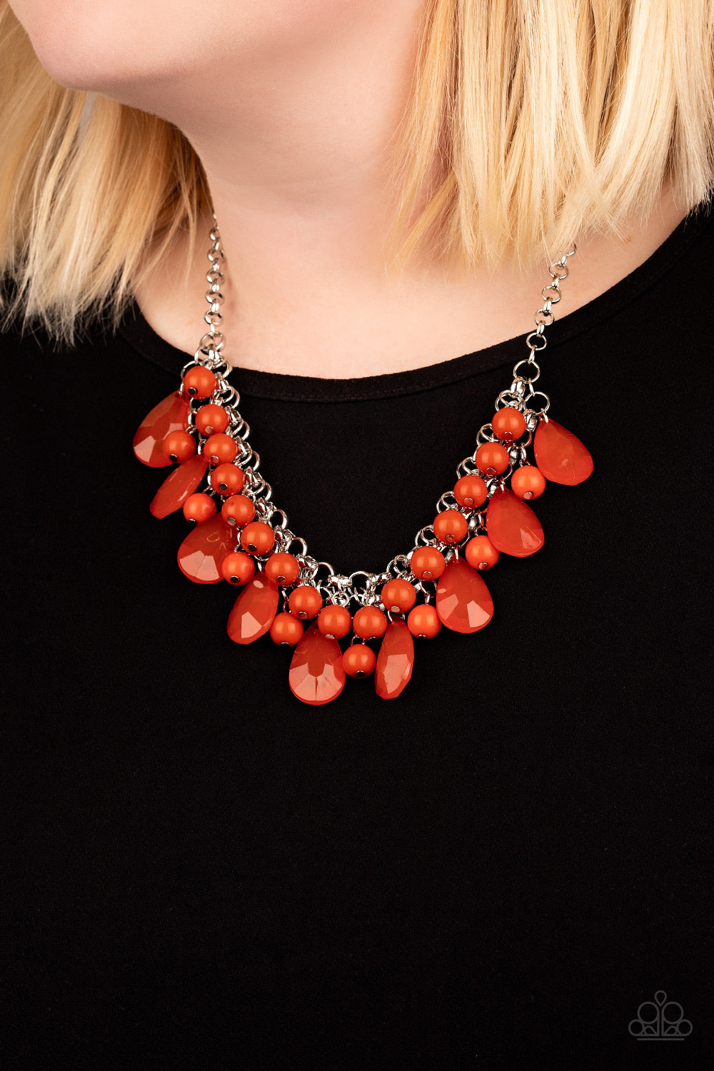 Paparazzi Accessories-Endless Effervescence Orange Necklace Set