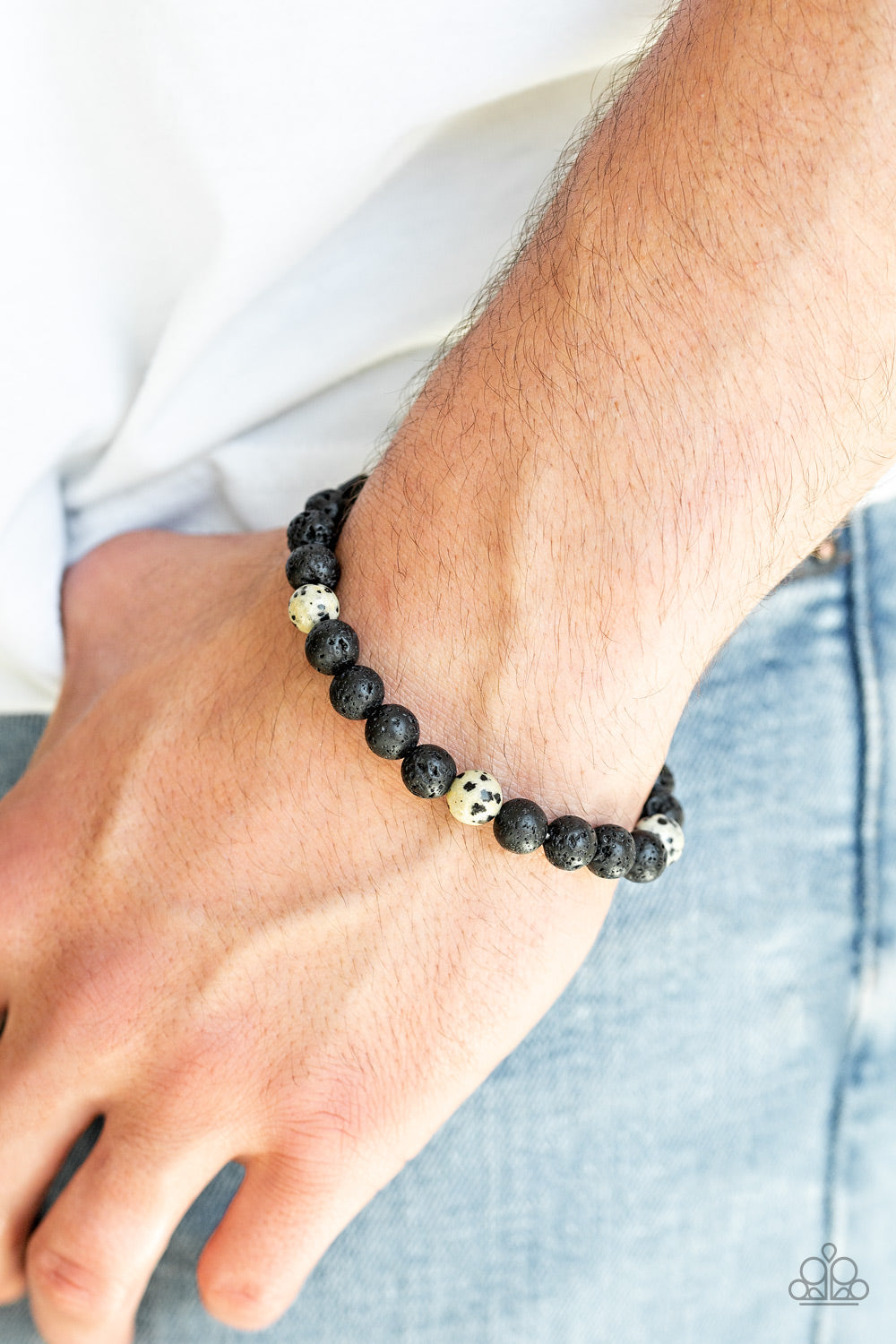 Paparazzi Accessories-Enlivened Multi Stone Men's Bracelet