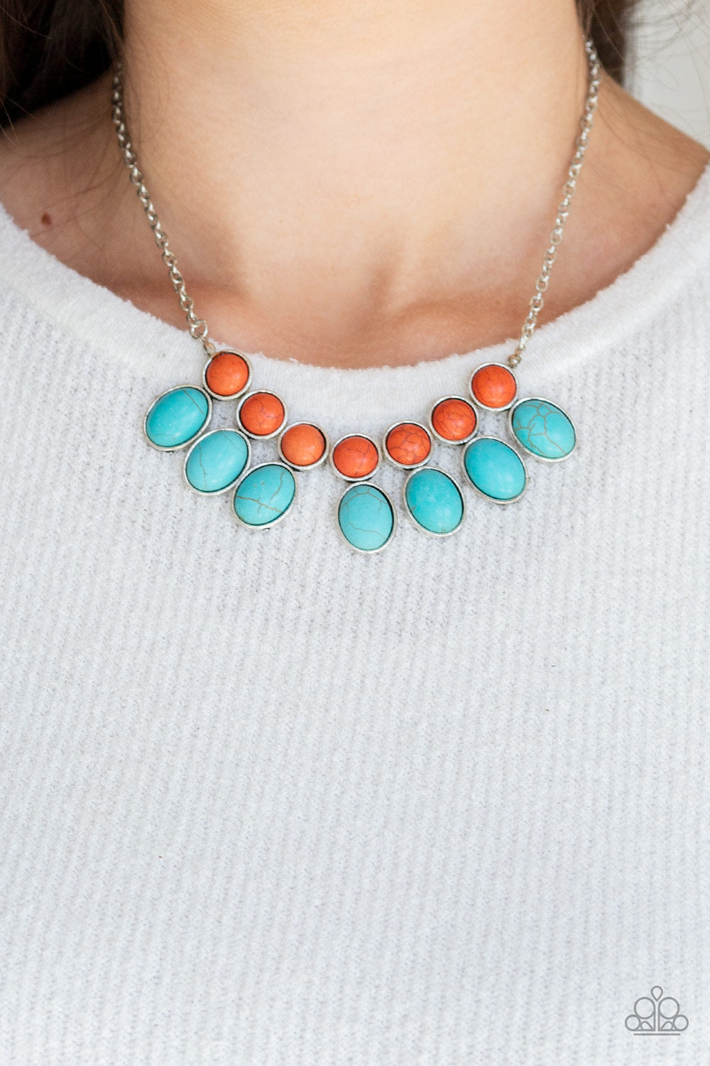 Paparazzi Accessories-Environmental Impact Blue Necklace Set
