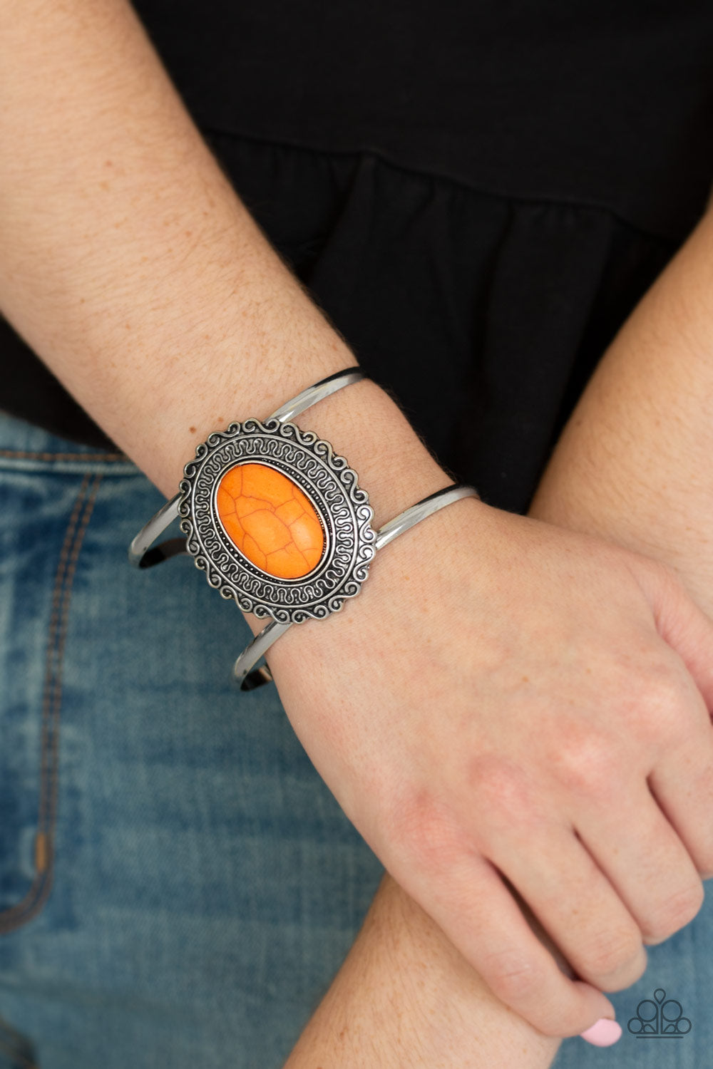 Paparazzi Accessories-Extra EMPRESS-ive Orange Cuff Bracelet