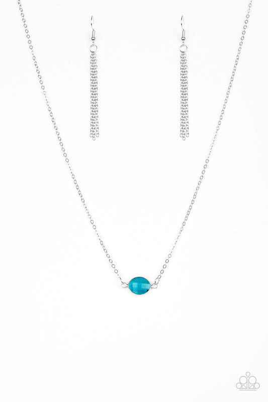 Paparazzi Accessories-Fashionably Fantabulous Blue Gem Necklace Set