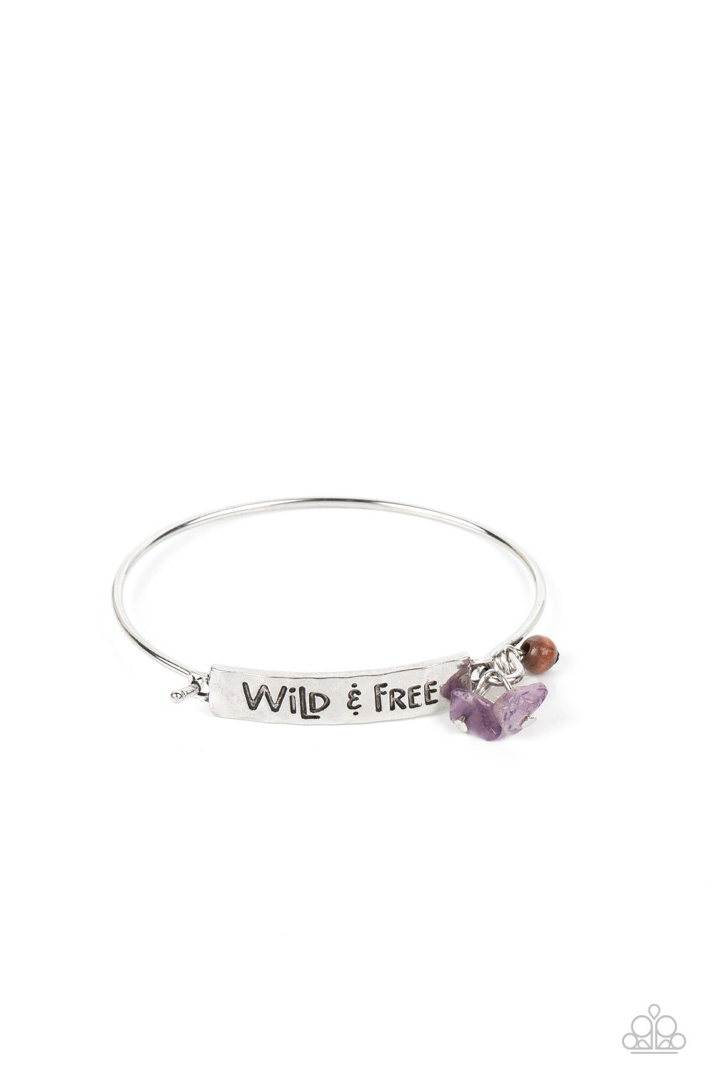 Paparazzi Accessories-Fearless Fashionista Purple "Wild & Free" Bracelet