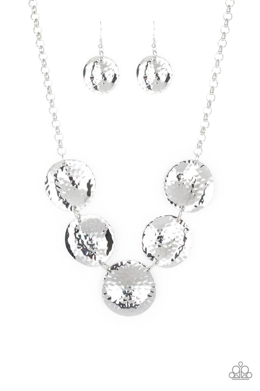 Paparazzi Accessories-First Impressions Silver Necklace Set