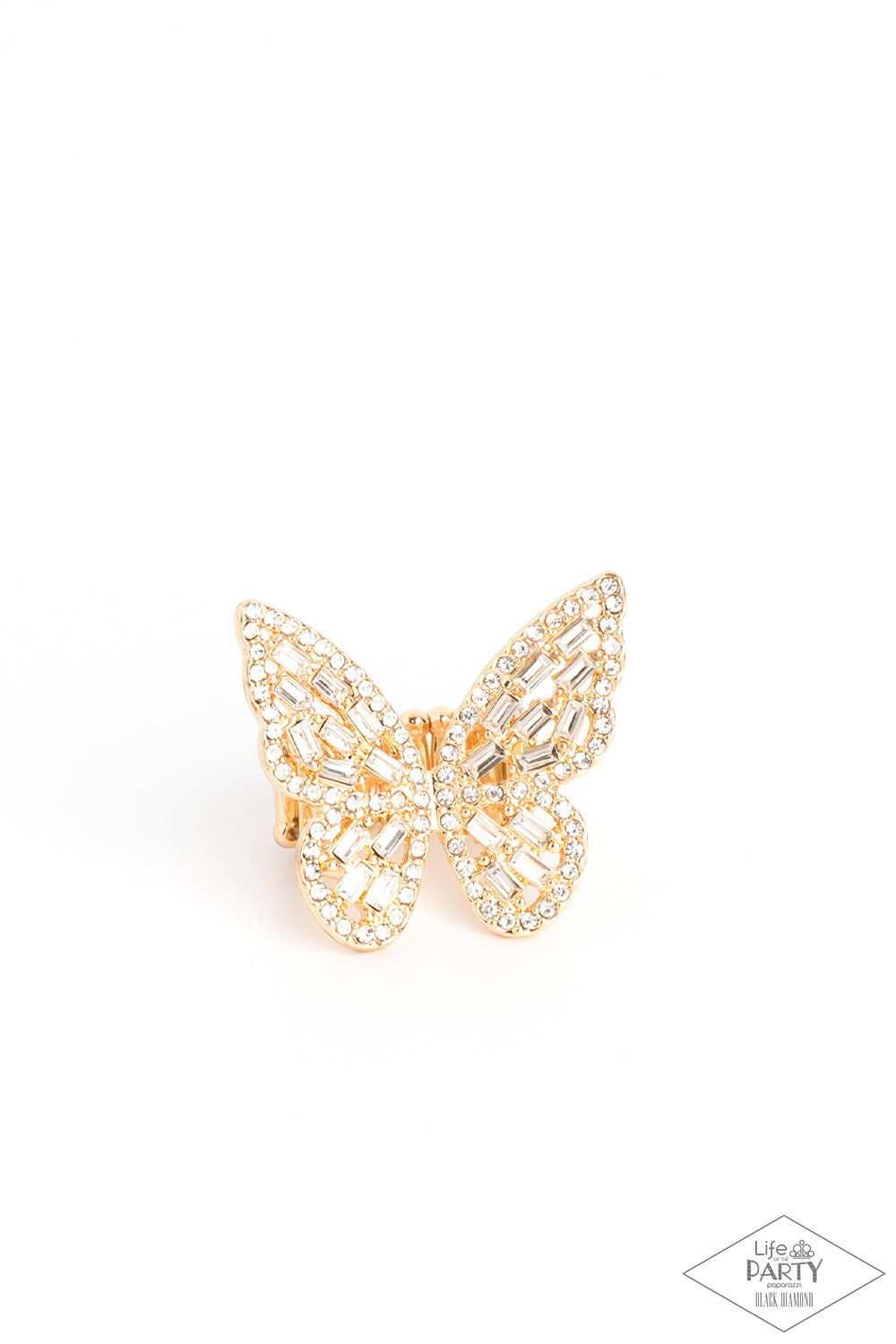 Paparazzi Accessories-Flauntable Flutter Gold LOTP Butterfly Ring
