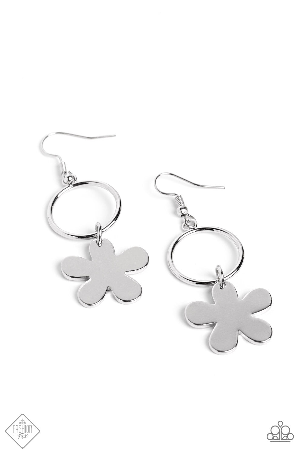 Paparazzi Accessories-Foreshore Figurine Silver January Fashion Fix Earrings