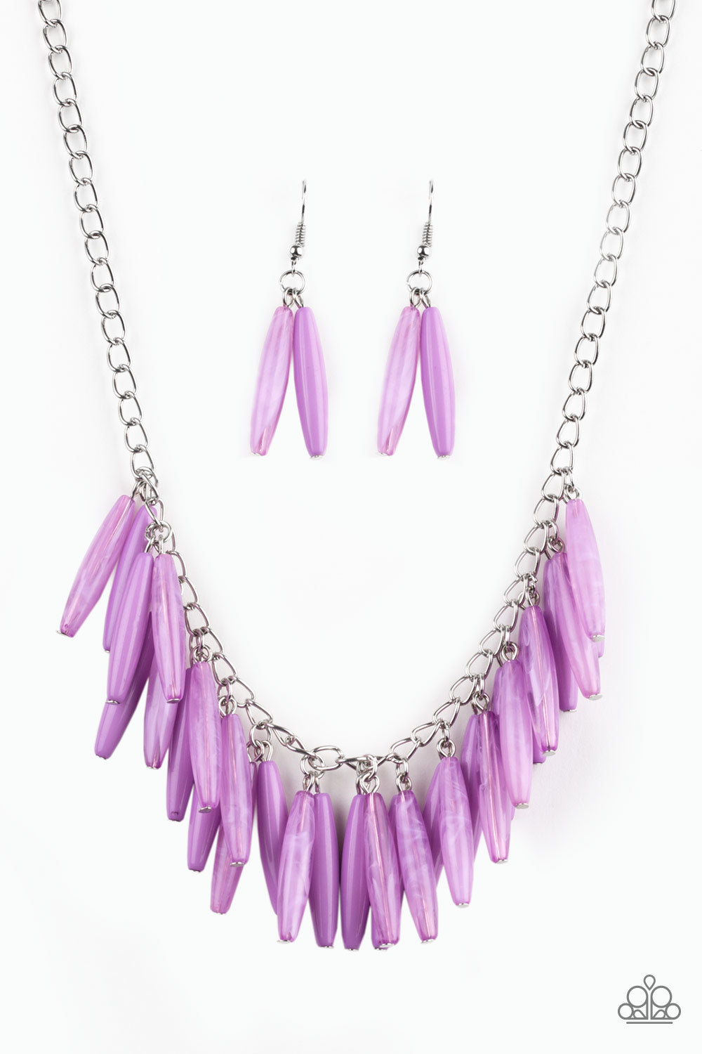Paparazzi Accessories-Full Of Flavor Purple Bead Necklace Set