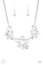 Paparazzi Accessories-Galactic Goddess White Teardrop Cluster Necklace Set