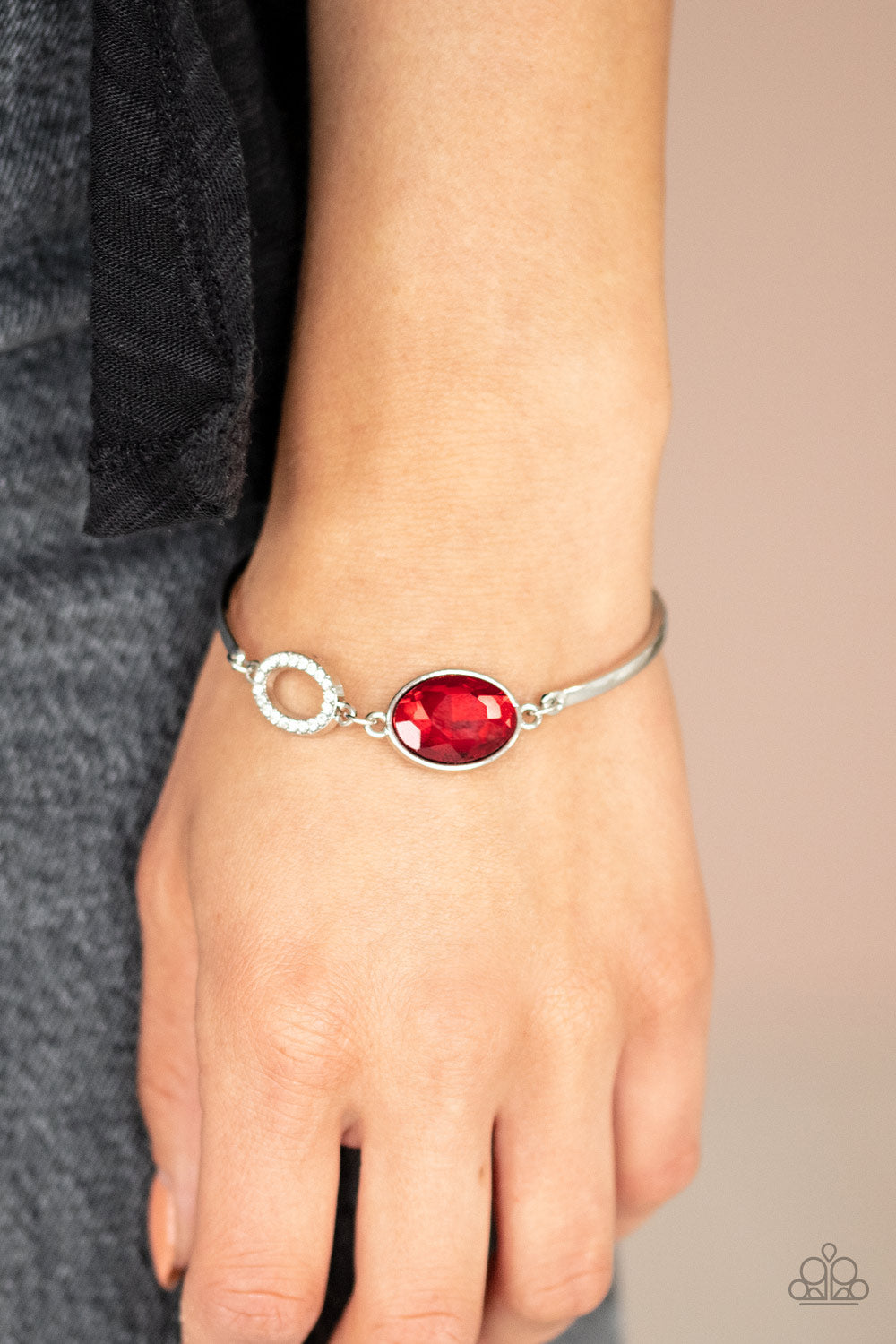 Paparazzi Accessories-Glamorous Glow Red Bracelet