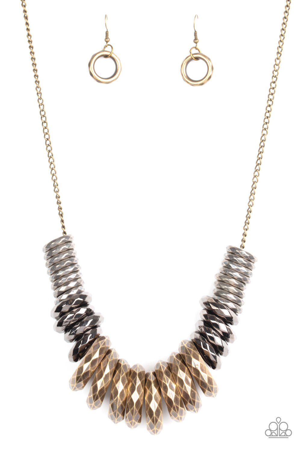 Paparazzi Accessories-Haute Hardware Multi Ring Necklace Set