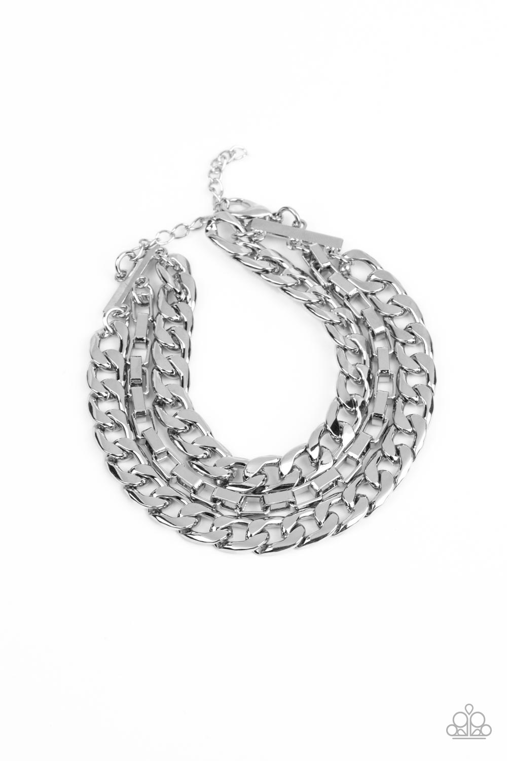 Paparazzi Accessories-Heavy Duty Silver Box Chain Bracelet
