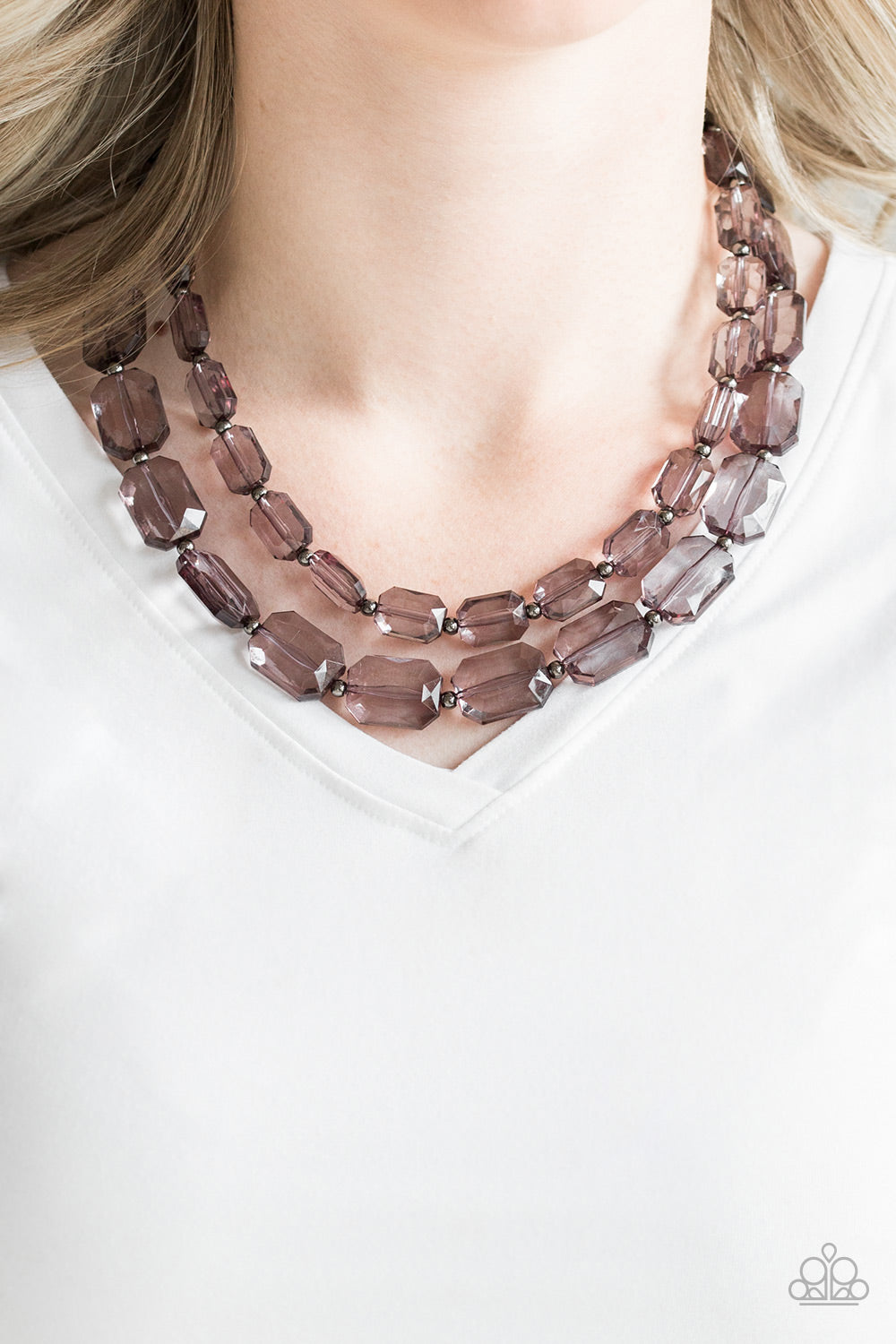 Paparazzi Accessories-Ice Bank Black Bead Necklace Set