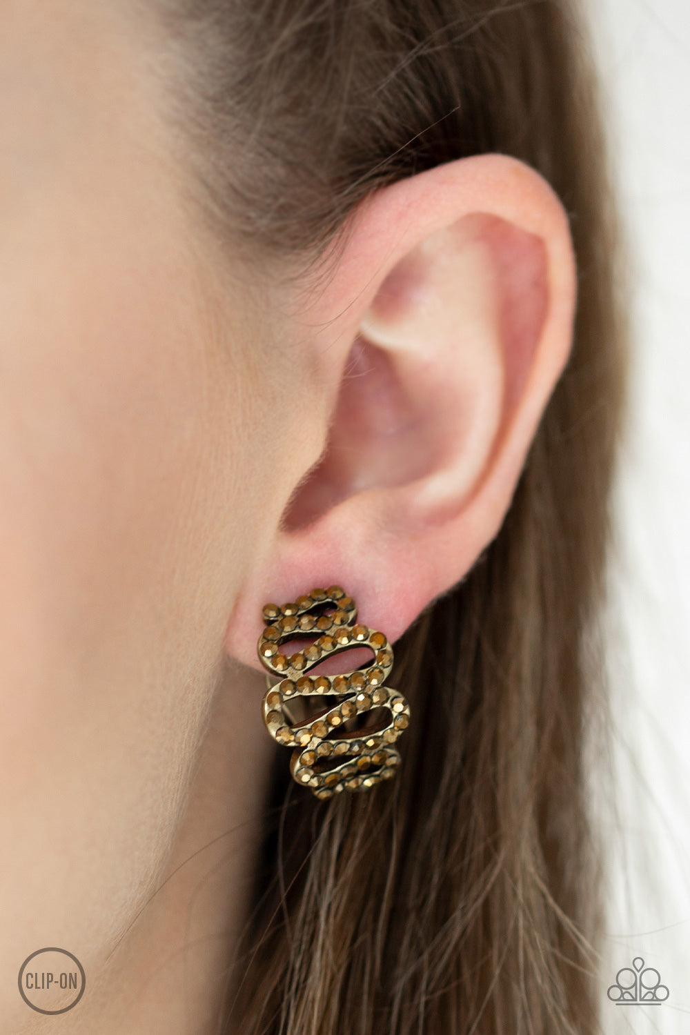 Paparazzi Accessories-Idol Shine Brass Earrings