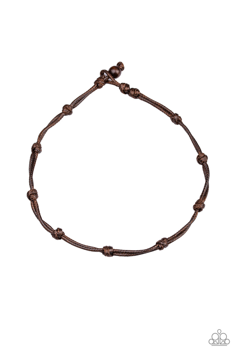 Paparazzi Accessories-In or Scout Men's Brown Cord Necklace-Unisex