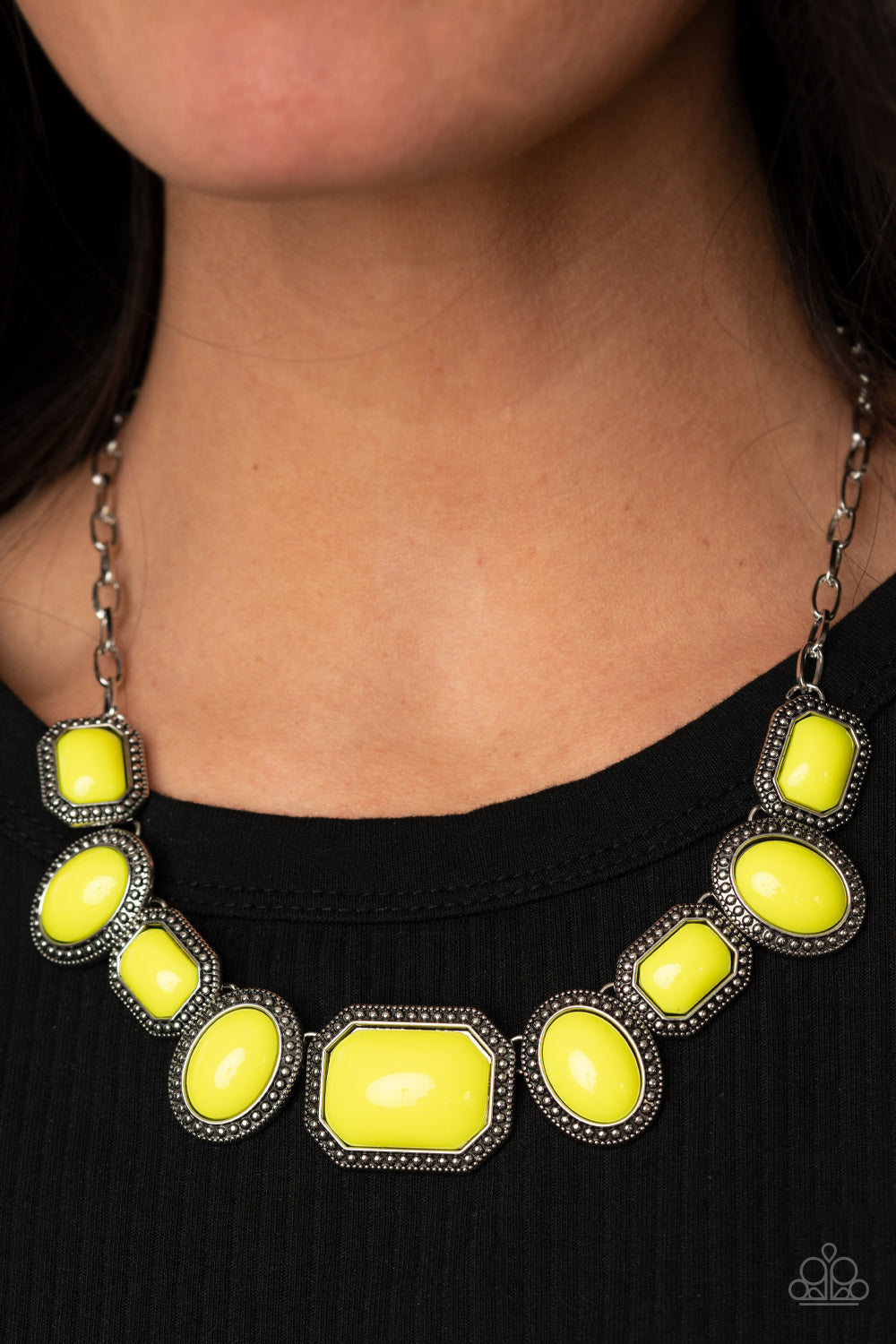 Paparazzi Accessories-Lets Get Loud Yellow Necklace Set