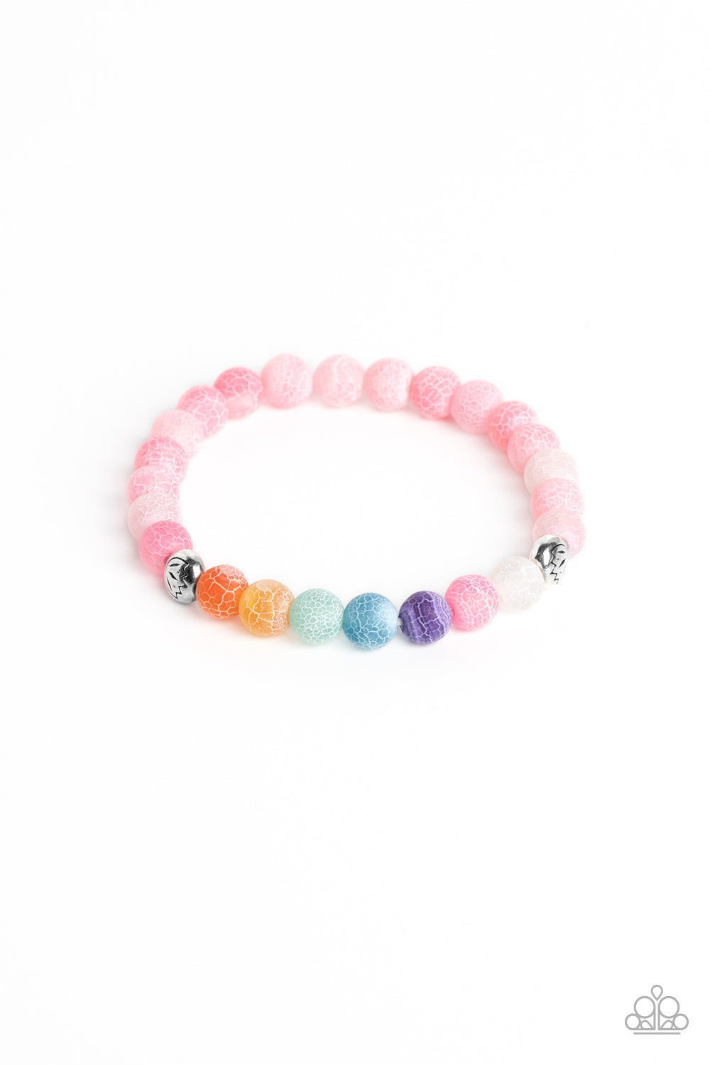 Paparazzi Accessories-Lotus Chakra Pink Speckled Stone Bead Bracelet