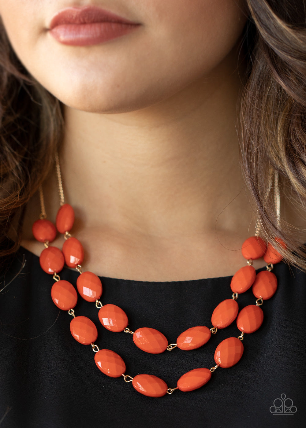 Paparazzi Accessories-Max Volume Orange Necklace Set