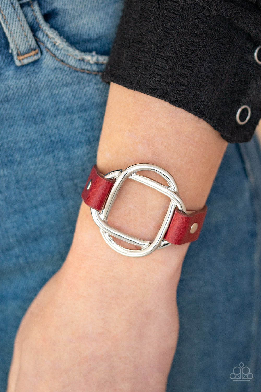 Paparazzi Accessories-Nautically Knotted Red Bracelet